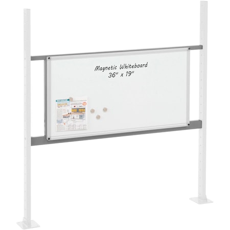 Global Industrial 36in Whiteboard Panel Kit, 48inW, Gray 319178GY